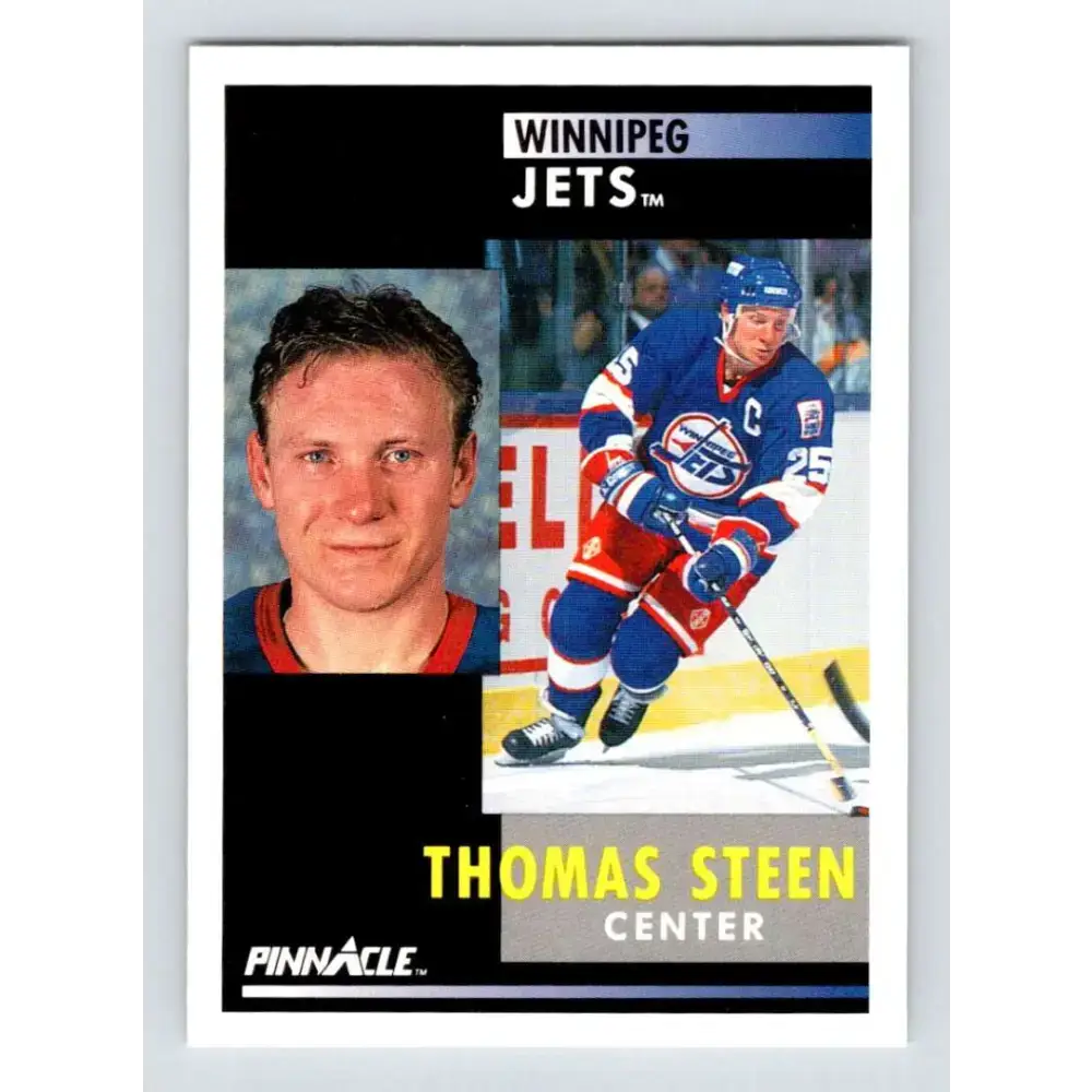 1991-92 Pinnacle #275 Thomas Steen NM-MT Winnipeg Jets Hockey Card - Hockey Card Single
