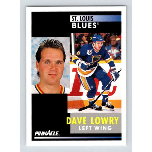 1991-92 Pinnacle #276 Dave Lowry NM-MT St. Louis Blues Hockey Card - Hockey Card Single