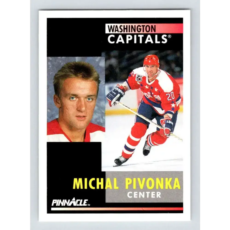 1991-92 Pinnacle #277 Michal Pivonka NM-MT Washington Capitals Hockey Card - Hockey Card Single