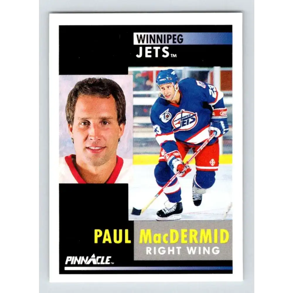 1991-92 Pinnacle #279 Paul MacDermid NM-MT Winnipeg Jets Hockey Card - Hockey Card Single