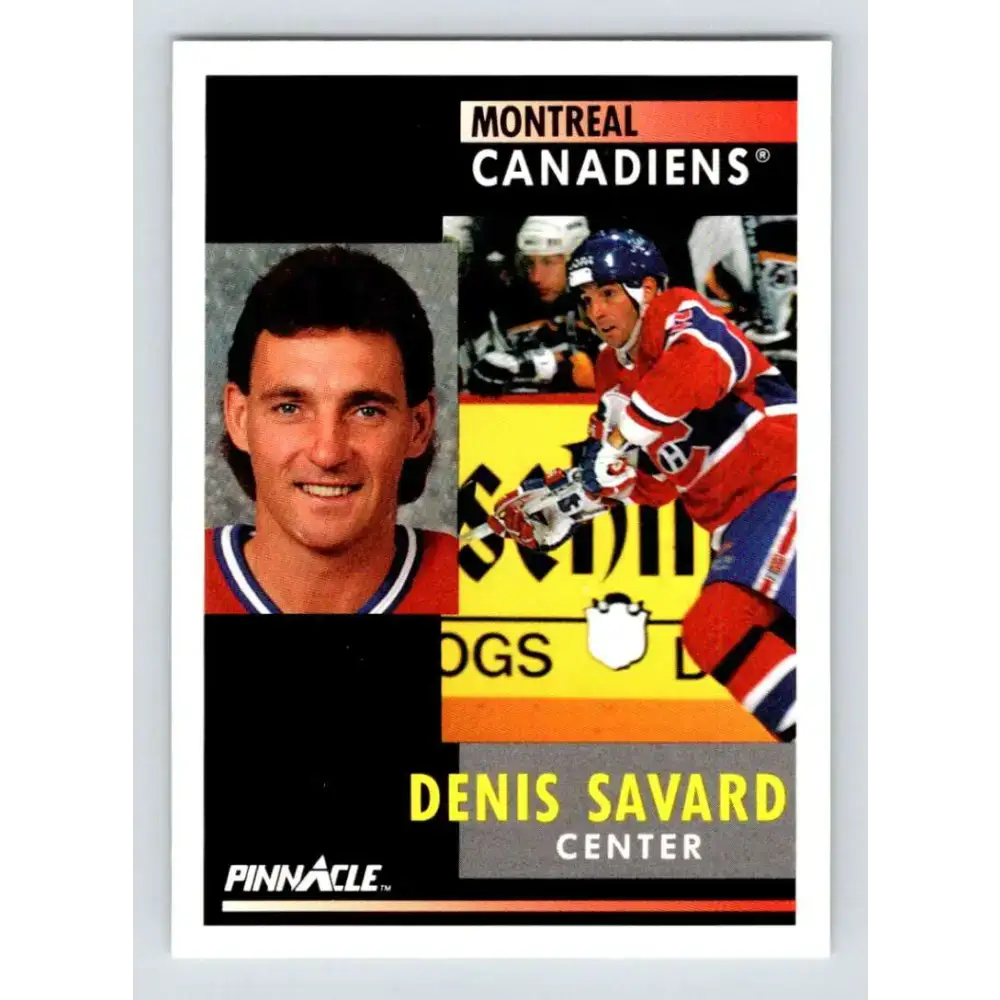 1991-92 Pinnacle #28 Denis Savard NM-MT Montreal Canadiens Hockey Card - Hockey Card Single