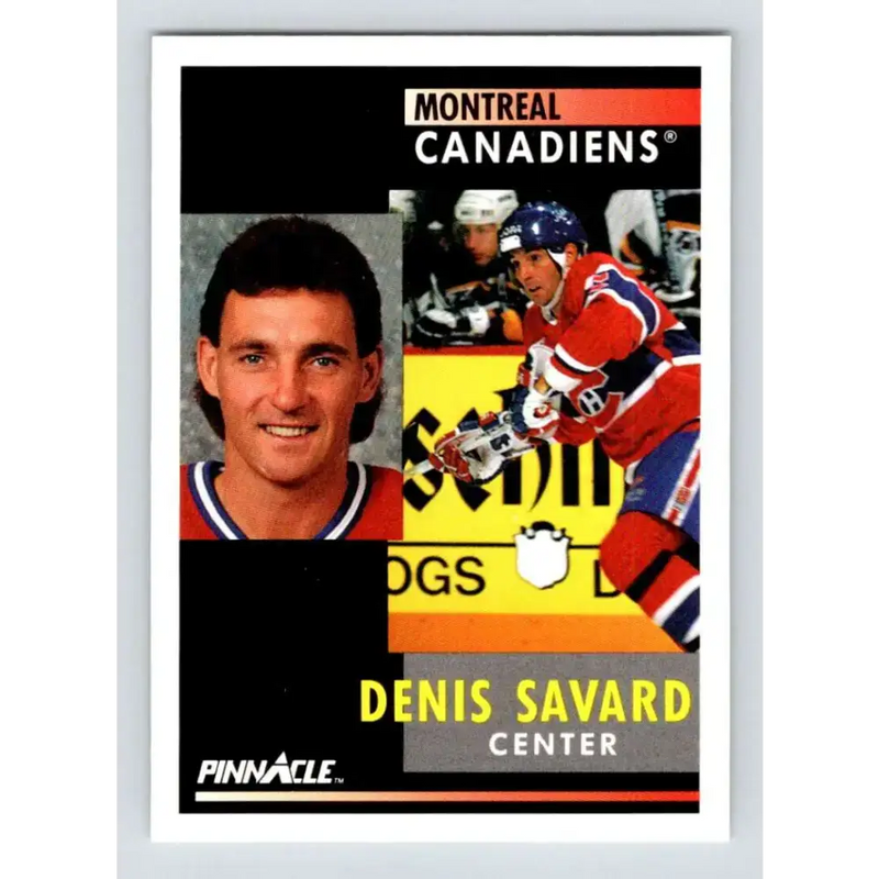 1991-92 Pinnacle #28 Denis Savard NM-MT Montreal Canadiens Hockey Card - Hockey Card Single