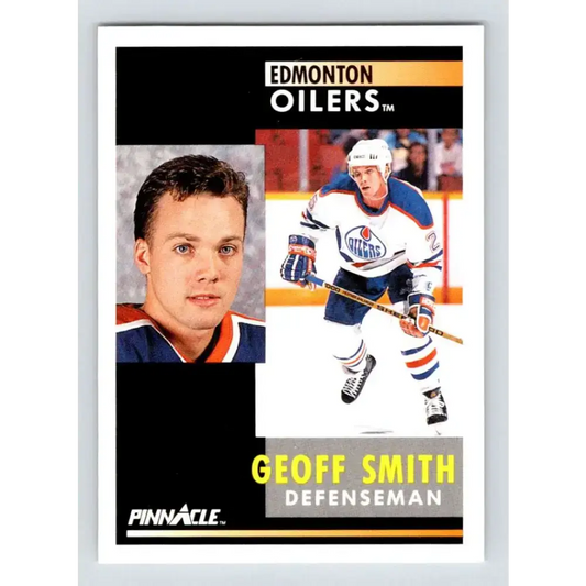 1991-92 Pinnacle #283 Geoff Smith NM-MT Edmonton Oilers Hockey Card - Hockey Card Single