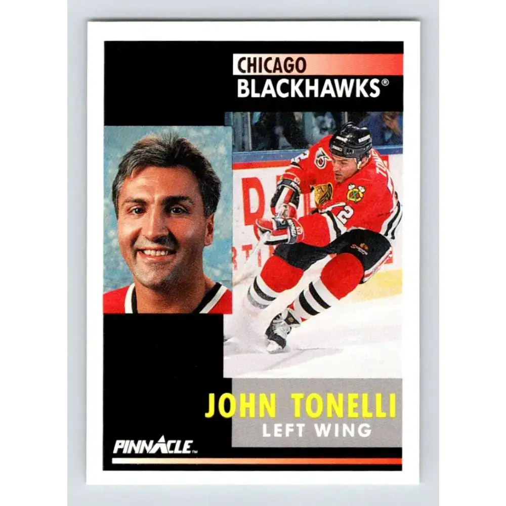 1991-92 Pinnacle #284 John Tonelli NM-MT Chicago Blackhawks Hockey Card - Hockey Card Single