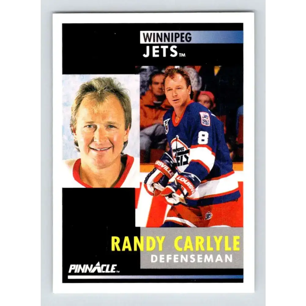 1991-92 Pinnacle #288 Randy Carlyle NM-MT Winnipeg Jets Hockey Card - Hockey Card Single