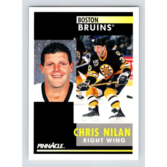 1991-92 Pinnacle #289 Chris Nilan NM-MT Boston Bruins Hockey Card - Hockey Card Single