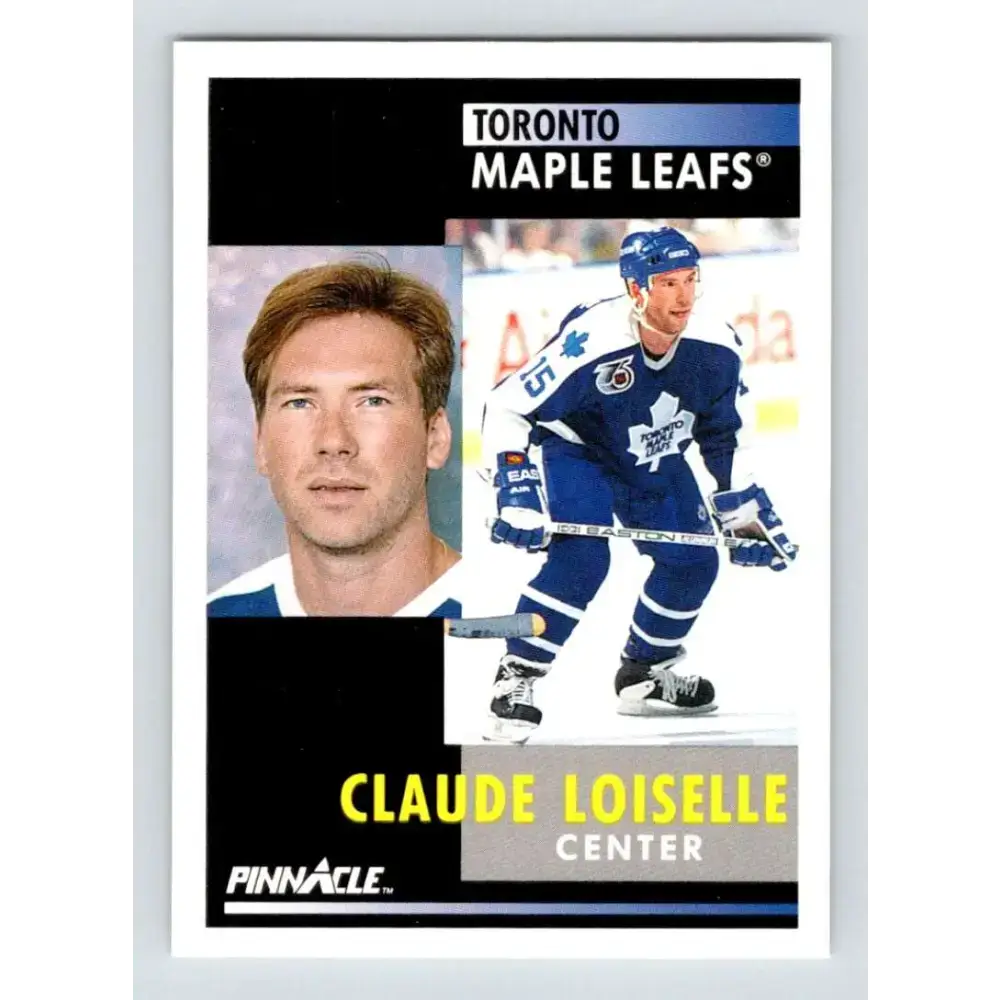 1991-92 Pinnacle #296 Claude Loiselle NM-MT Toronto Maple Leafs Hockey Card - Hockey Card Single