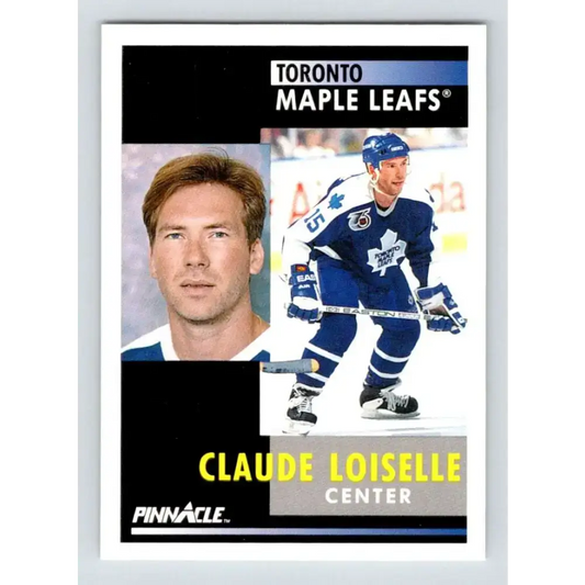1991-92 Pinnacle #296 Claude Loiselle NM-MT Toronto Maple Leafs Hockey Card - Hockey Card Single