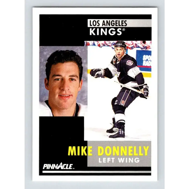 1991-92 Pinnacle #299 Mike Donnelly NM-MT RC Rookie Los Angeles Kings Hockey Card - Hockey Card Single