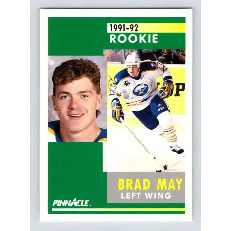 1991-92 Pinnacle #302 Brad May NM-MT Buffalo Sabres Hockey Card - Hockey Card Single