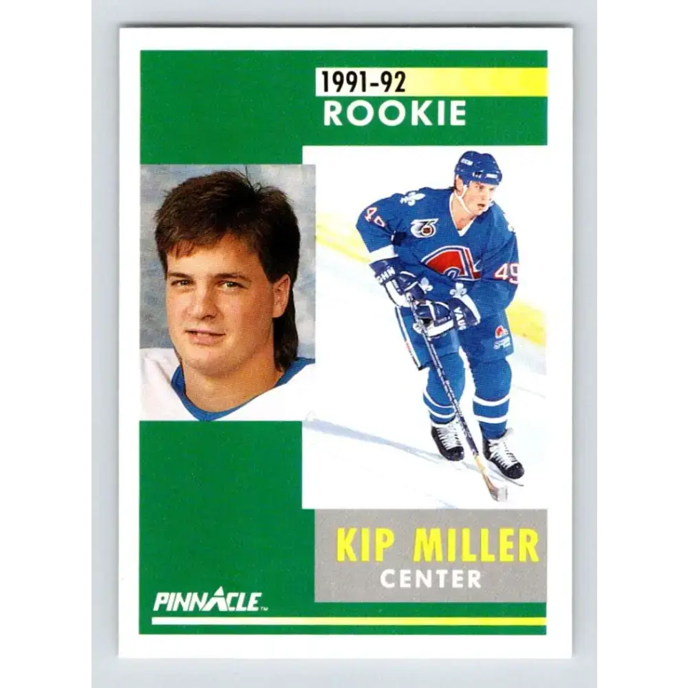 1991-92 Pinnacle #306 Kip Miller NM-MT Quebec Nordiques Hockey Card - Hockey Card Single