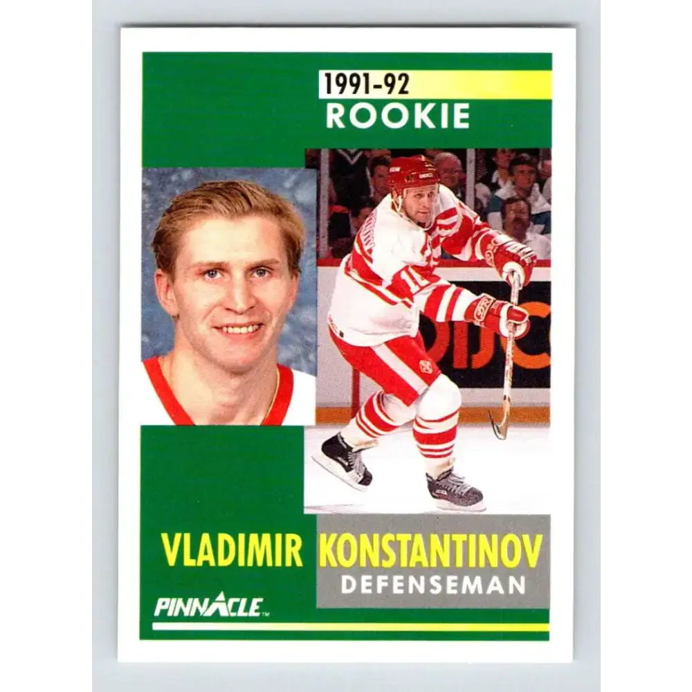 1991-92 Pinnacle #311 Vladimir Konstantinov NM-MT RC Rookie Detroit Red Wings Hockey Card - Hockey Card Single