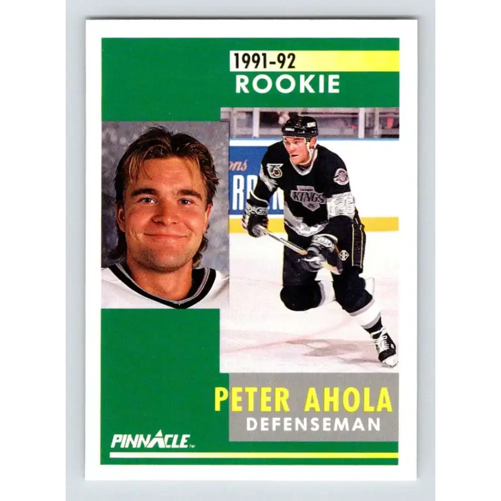1991-92 Pinnacle #312 Peter Ahola NM-MT RC Rookie Los Angeles Kings Hockey Card - Hockey Card Single