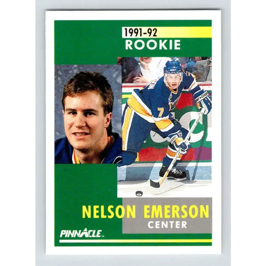 1991-92 Pinnacle #314 Nelson Emerson NM-MT St. Louis Blues Hockey Card - Hockey Card Single