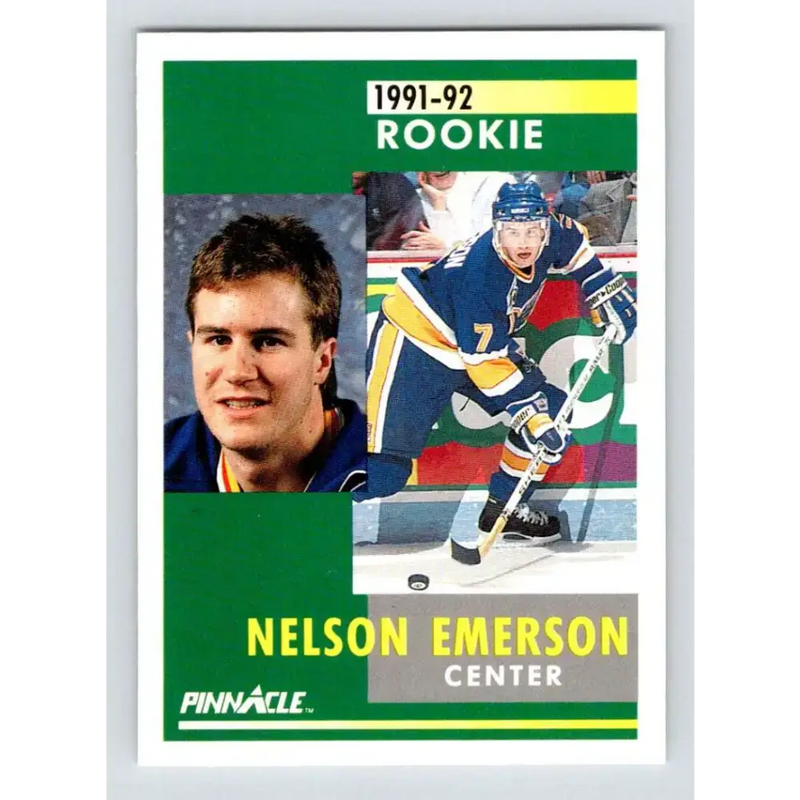 1991-92 Pinnacle #314 Nelson Emerson NM-MT St. Louis Blues Hockey Card - Hockey Card Single