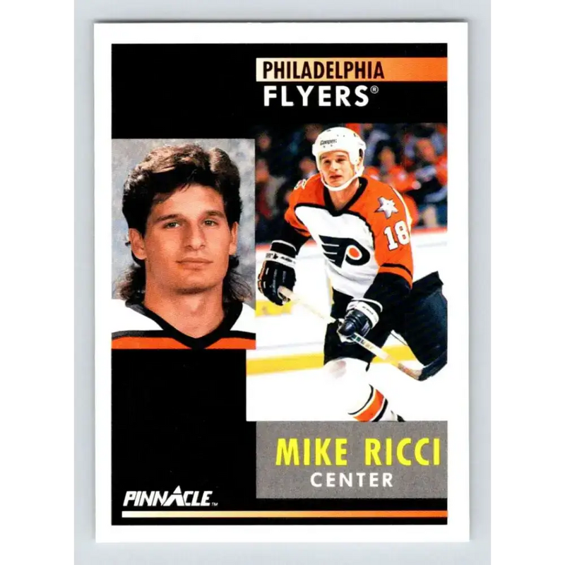 1991-92 Pinnacle #32 Mike Ricci NM-MT Philadelphia Flyers Hockey Card - Hockey Card Single