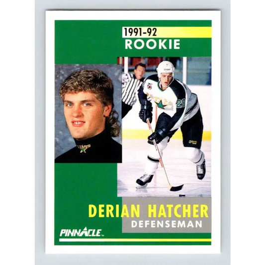 1991-92 Pinnacle #328 Derian Hatcher NM-MT Minnesota North Stars Hockey Card - Hockey Card Single