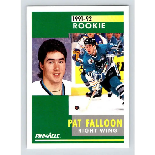 1991-92 Pinnacle #329 Pat Falloon NM-MT San Jose Sharks Hockey Card - Hockey Card Single