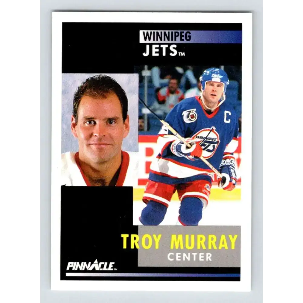 1991-92 Pinnacle #33 Troy Murray NM-MT Winnipeg Jets Hockey Card - Hockey Card Single