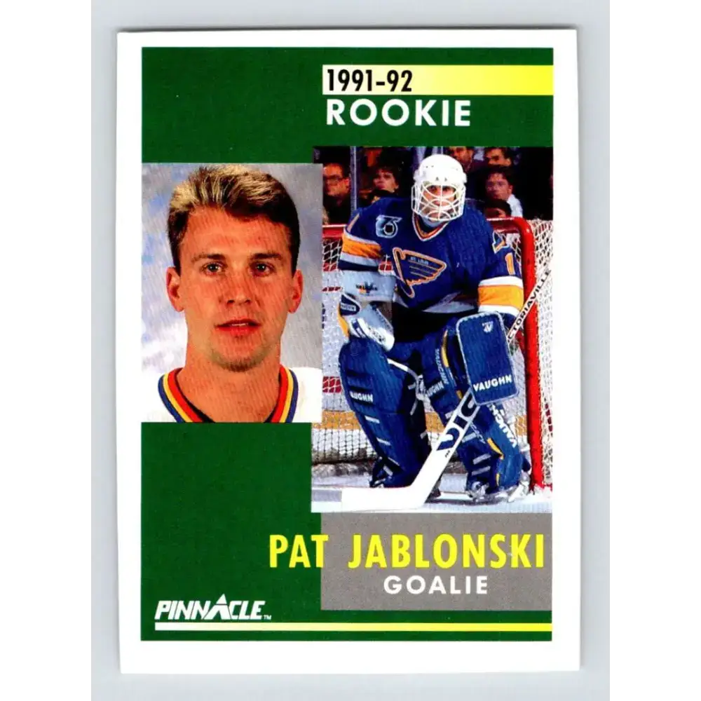 1991-92 Pinnacle #331 Pat Jablonski NM-MT RC Rookie St. Louis Blues Hockey Card - Hockey Card Single