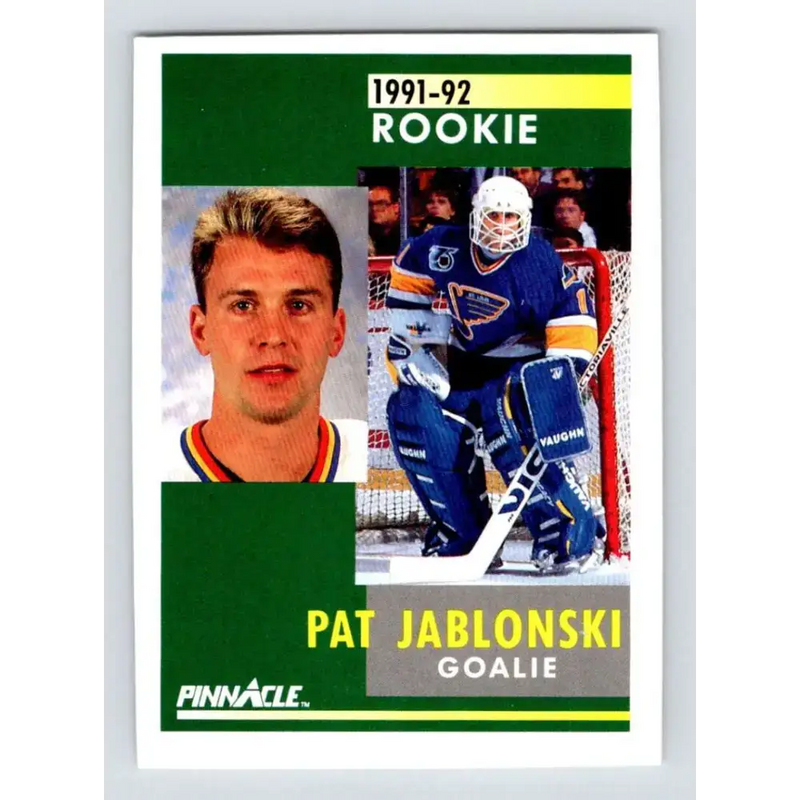 1991-92 Pinnacle #331 Pat Jablonski NM-MT RC Rookie St. Louis Blues Hockey Card - Hockey Card Single