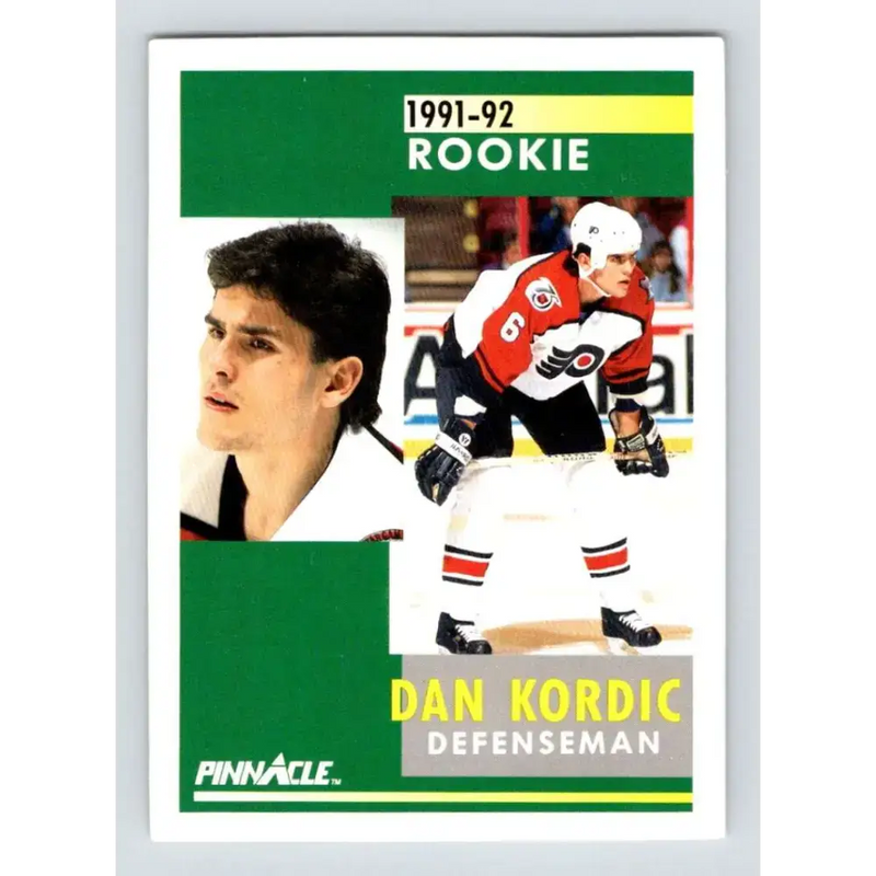 1991-92 Pinnacle #338 Dan Kordic NM-MT RC Rookie Philadelphia Flyers Hockey Card - Hockey Card Single
