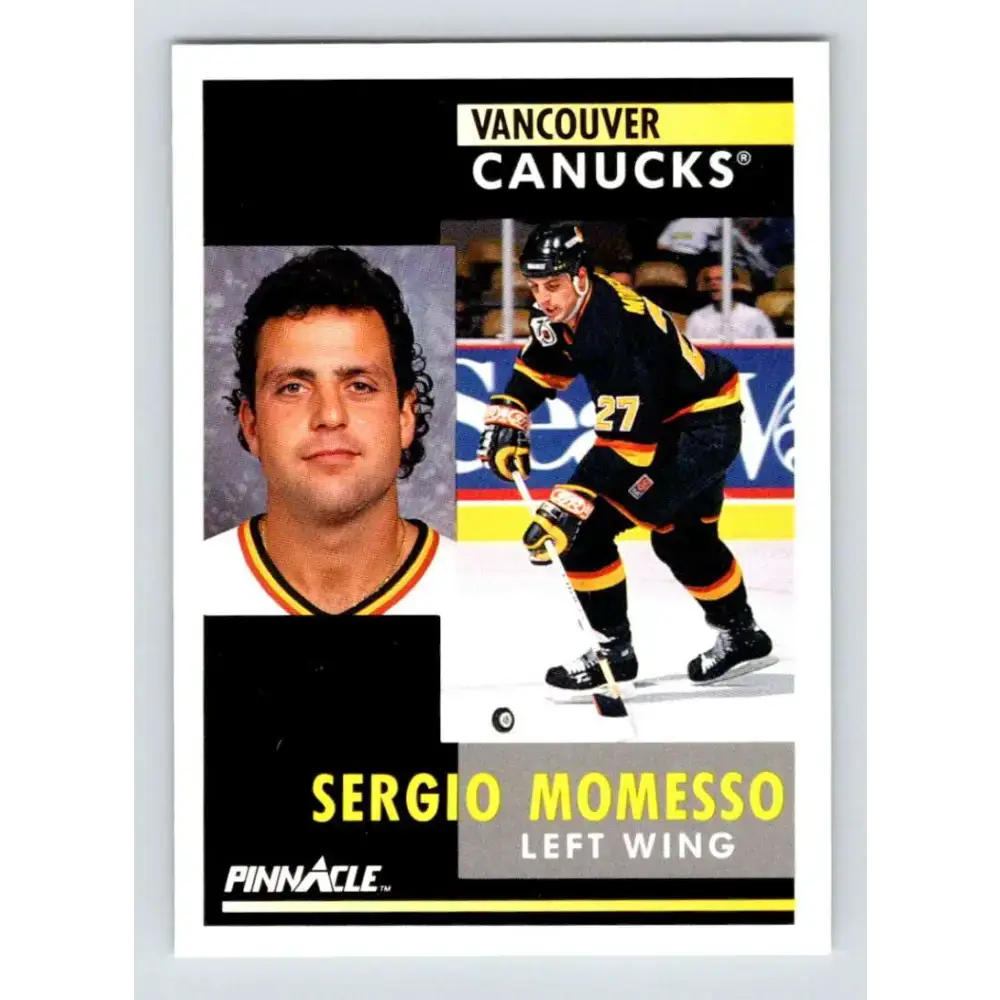 1991-92 Pinnacle #34 Sergio Momesso NM-MT Vancouver Canucks Hockey Card - Hockey Card Single