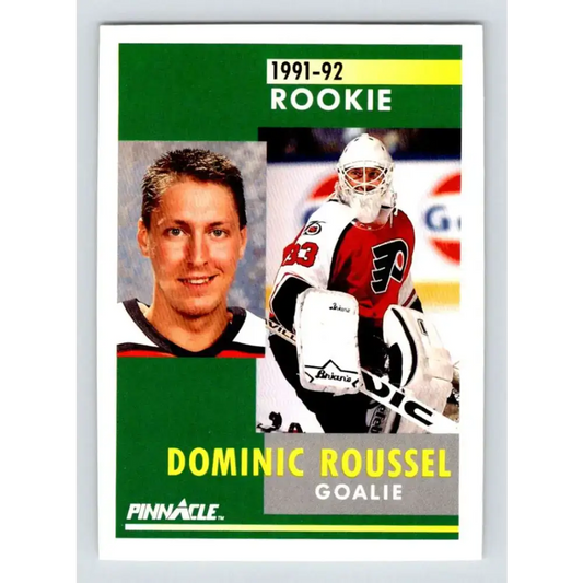 1991-92 Pinnacle #343 Dominic Roussel NM-MT RC Rookie Philadelphia Flyers Hockey Card - Hockey Card Single