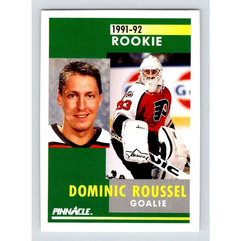 1991-92 Pinnacle #343 Dominic Roussel NM-MT RC Rookie Philadelphia Flyers Hockey Card - Hockey Card Single