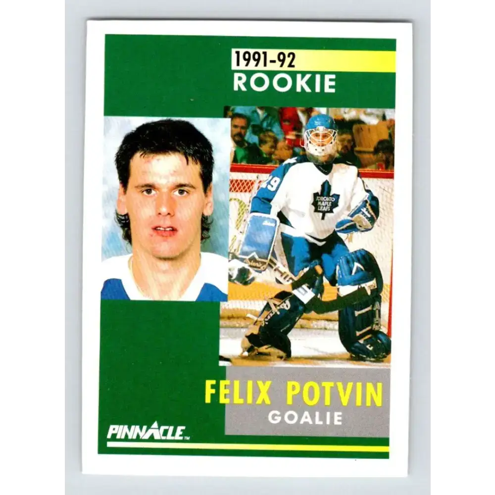 1991-92 Pinnacle #345 Felix Potvin NM-MT Toronto Maple Leafs Hockey Card - Hockey Card Single