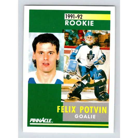 1991-92 Pinnacle #345 Felix Potvin NM-MT Toronto Maple Leafs Hockey Card - Hockey Card Single