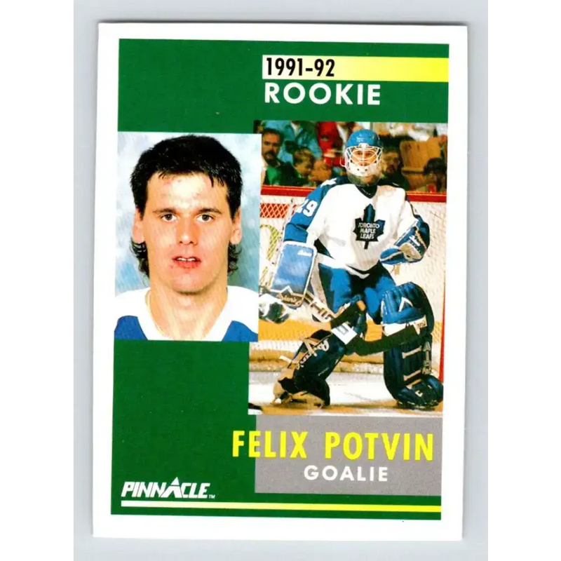 1991-92 Pinnacle #345 Felix Potvin NM-MT Toronto Maple Leafs Hockey Card - Hockey Card Single