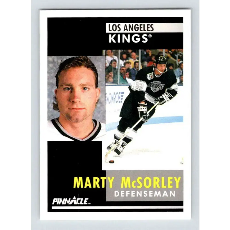 1991-92 Pinnacle #35 Marty McSorley NM-MT Los Angeles Kings Hockey Card - Hockey Card Single