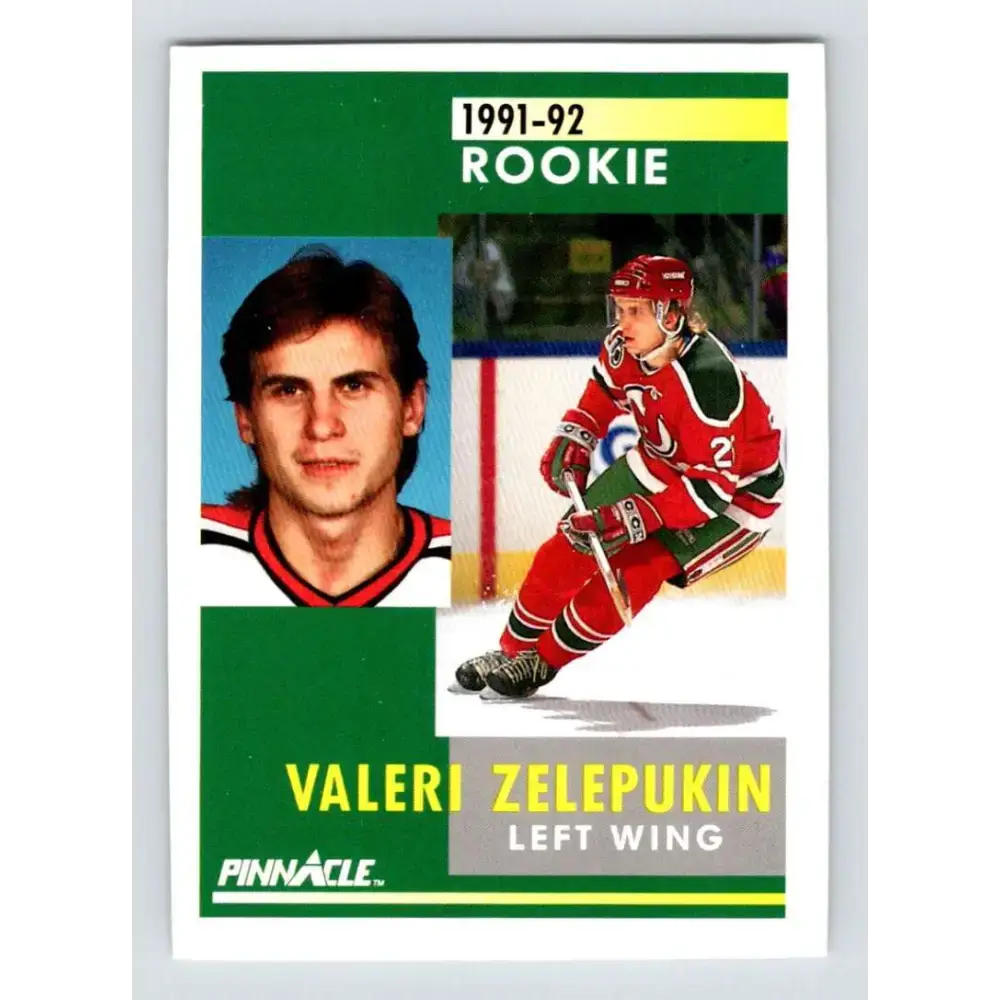 1991-92 Pinnacle #354 Valeri Zelepukin NM-MT RC Rookie New Jersey Devils Hockey Card - Hockey Card Single
