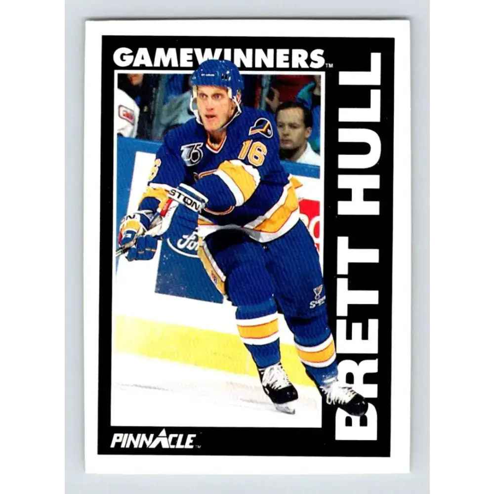 1991-92 Pinnacle #356 Brett Hull NM-MT St. Louis Blues Hockey Card - Hockey Card Single