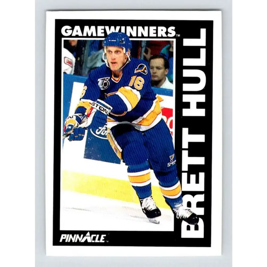 1991-92 Pinnacle #356 Brett Hull NM-MT St. Louis Blues Hockey Card - Hockey Card Single