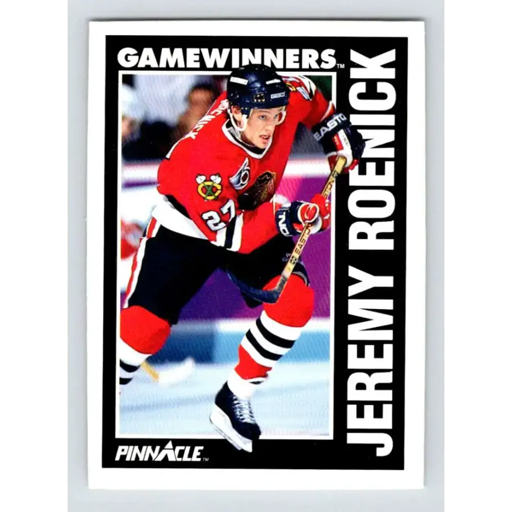 1991-92 Pinnacle #359 Jeremy Roenick NM-MT Chicago Blackhawks Hockey Card - Hockey Card Single