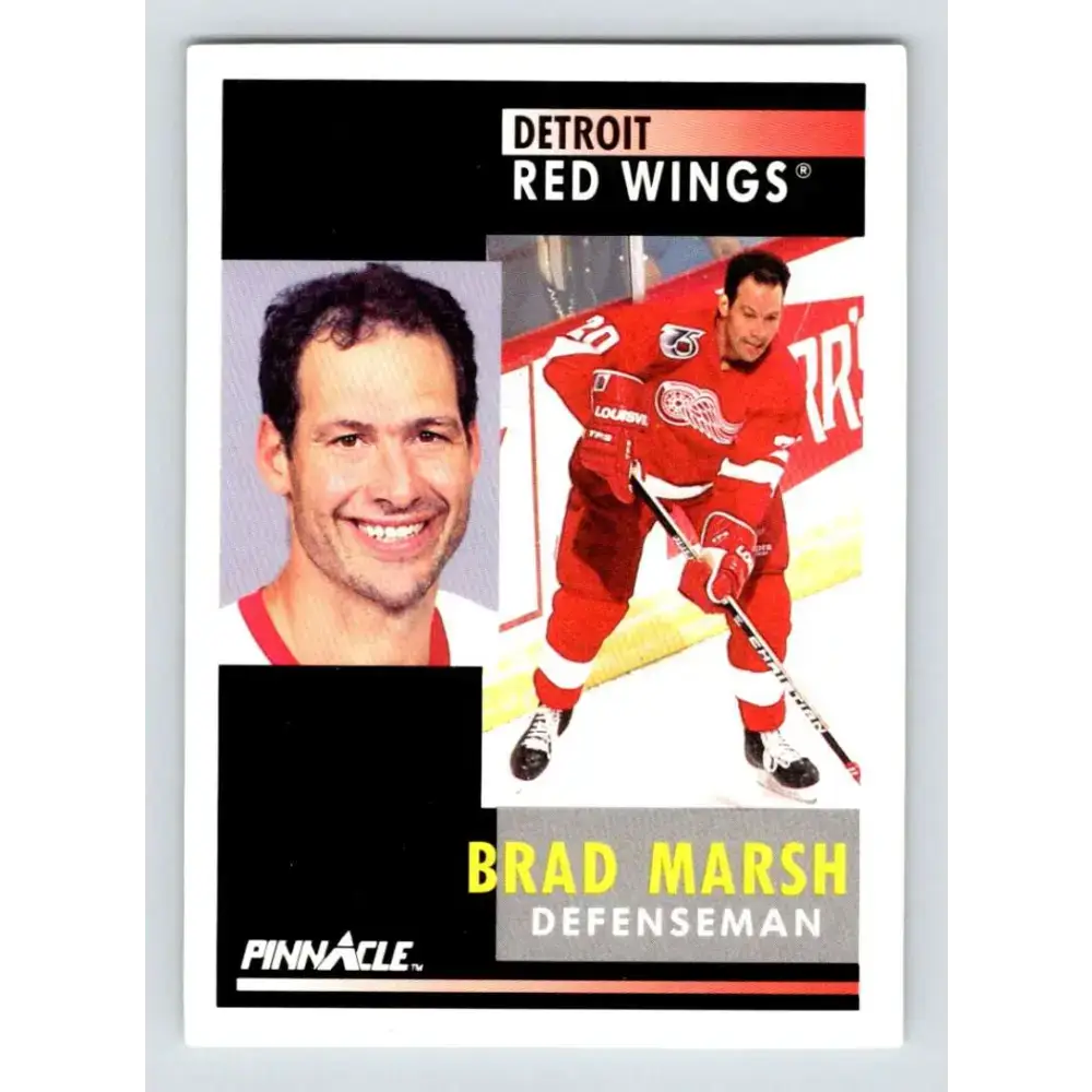 1991-92 Pinnacle #361 Brad Marsh NM-MT Detroit Red Wings Hockey Card - Hockey Card Single