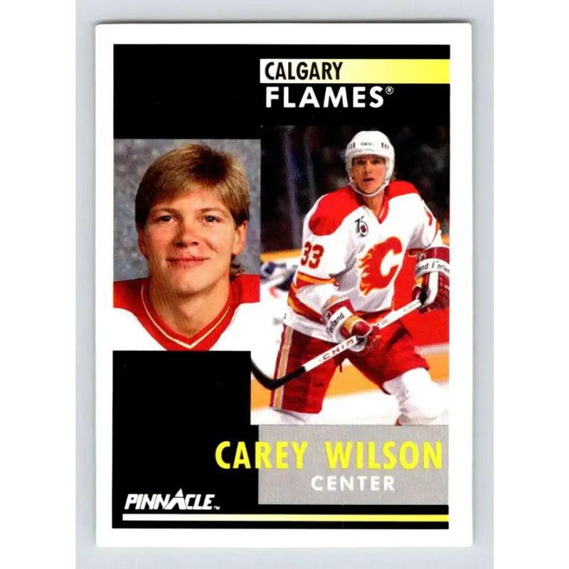 1991-92 Pinnacle #364 Carey Wilson NM-MT Calgary Flames Hockey Card - Hockey Card Single