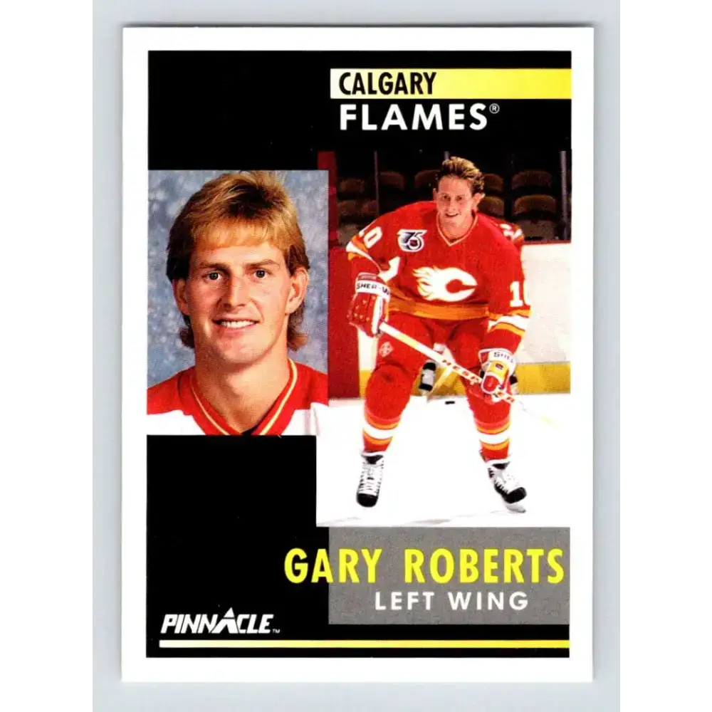 1991-92 Pinnacle #37 Gary Roberts NM-MT Calgary Flames Hockey Card - Hockey Card Single