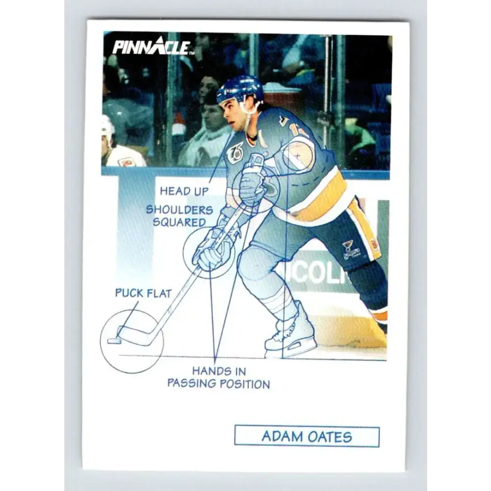 1991-92 Pinnacle #378 Adam Oates TECH NM-MT St. Louis Blues Hockey Card - Hockey Card Single