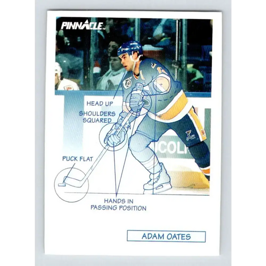 1991-92 Pinnacle #378 Adam Oates TECH NM-MT St. Louis Blues Hockey Card - Hockey Card Single