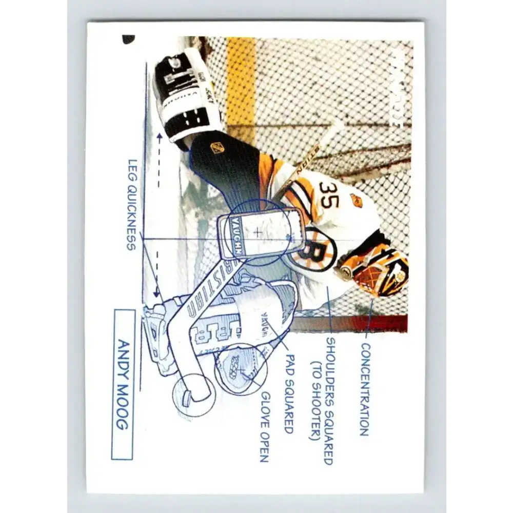 1991-92 Pinnacle #379 Andy Moog TECH NM-MT Boston Bruins Hockey Card - Hockey Card Single