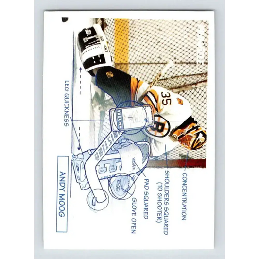 1991-92 Pinnacle #379 Andy Moog TECH NM-MT Boston Bruins Hockey Card - Hockey Card Single