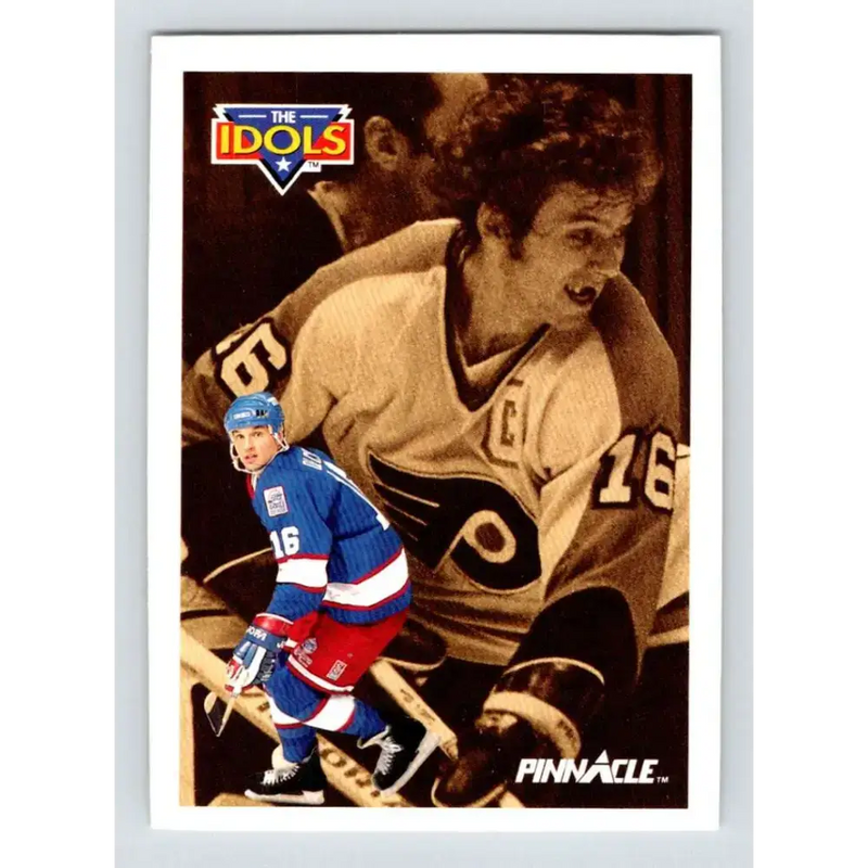 1991-92 Pinnacle #386 Ed Olczyk/Bobby Clarke NM-MT Winnipeg Jets Hockey Card - Hockey Card Single