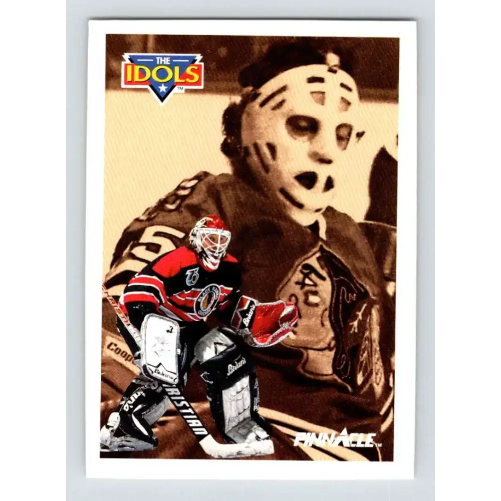1991-92 Pinnacle #388 Tony Esposito/Ed Belfour NM-MT Chicago Blackhawks Hockey Card - Hockey Card Single