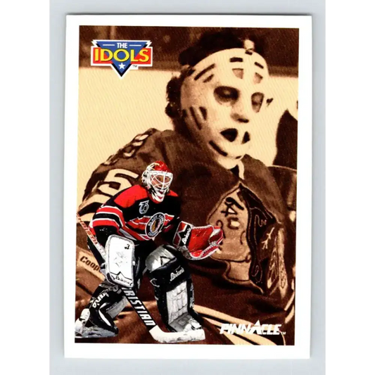 1991-92 Pinnacle #388 Tony Esposito/Ed Belfour NM-MT Chicago Blackhawks Hockey Card - Hockey Card Single
