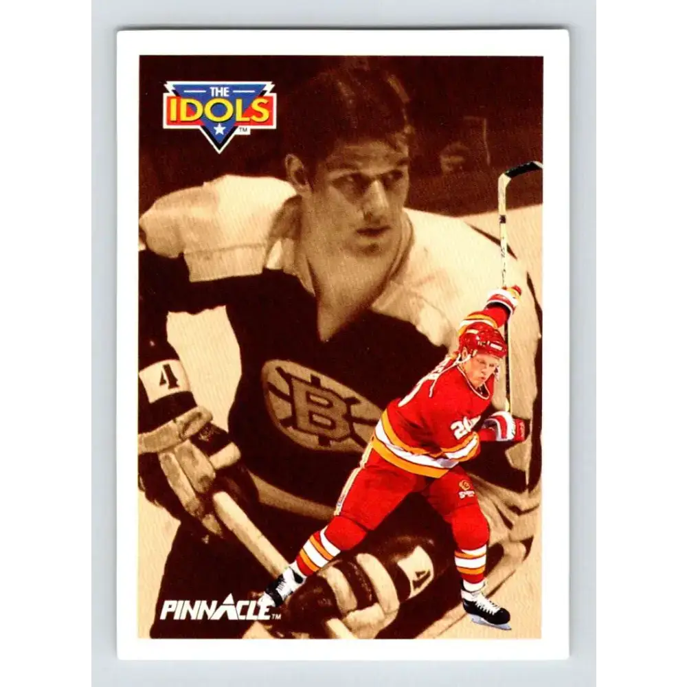 1991-92 Pinnacle #392 Gary Suter/Bobby Orr NM-MT Calgary Flames Hockey Card - Hockey Card Single