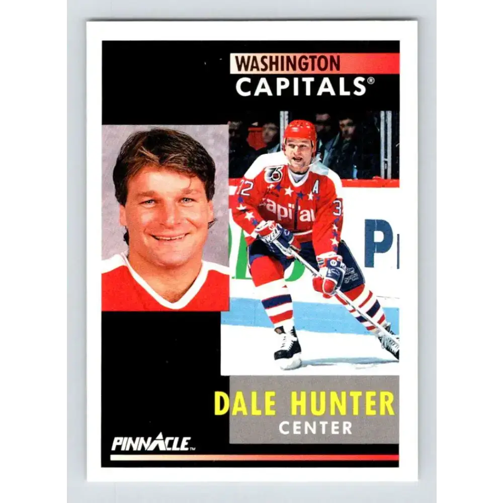 1991-92 Pinnacle #40 Dale Hunter NM-MT Washington Capitals Hockey Card - Hockey Card Single
