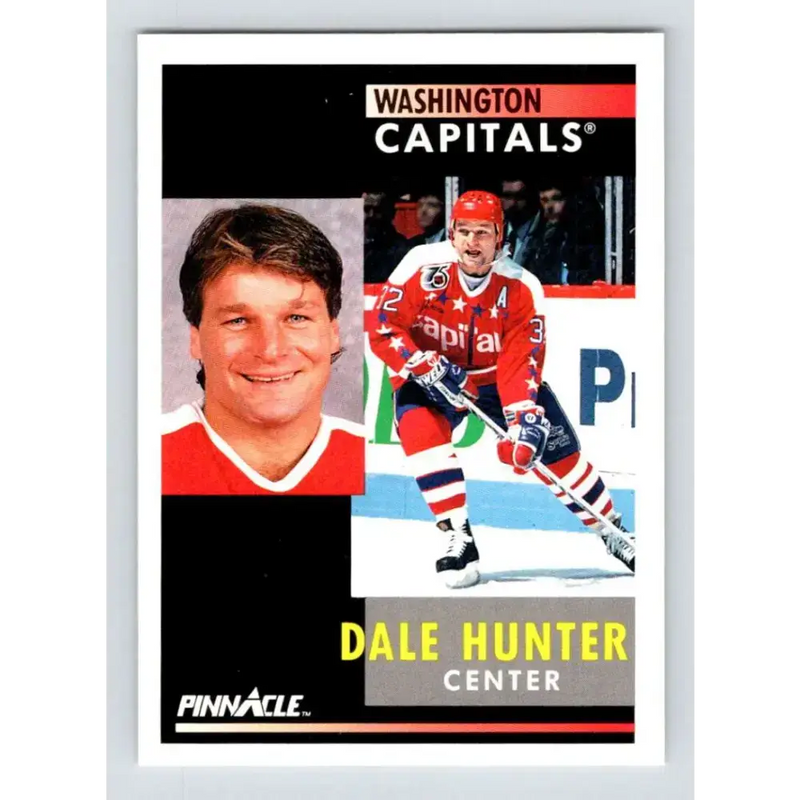 1991-92 Pinnacle #40 Dale Hunter NM-MT Washington Capitals Hockey Card - Hockey Card Single